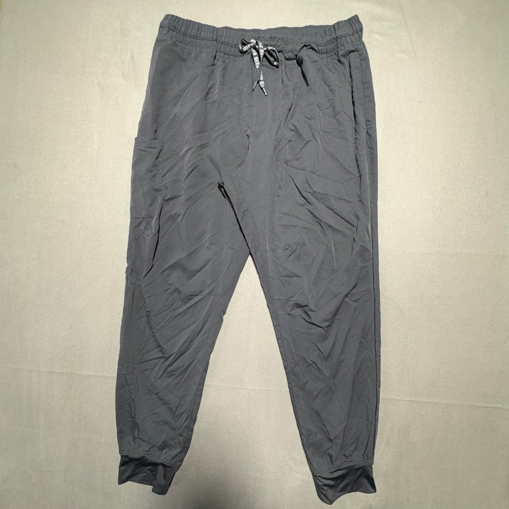 Roth Wear Mens XL Gray Scrub Jogger Pants Cargo Pockets Drawstring RN 64794